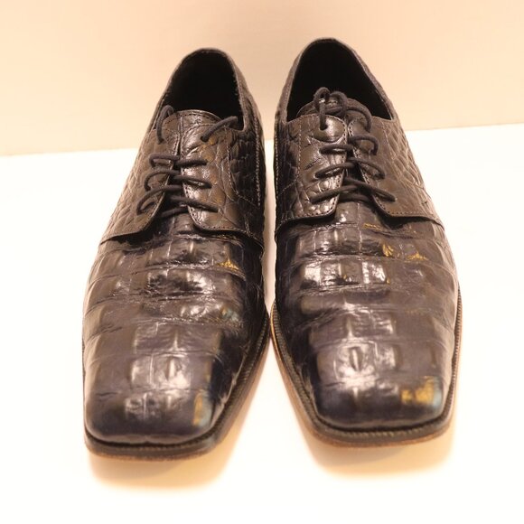 Giorgio Brutini Men\'s Dress Shoes Woven Black Leather Shoes Size 11M NO 934493 main image 5